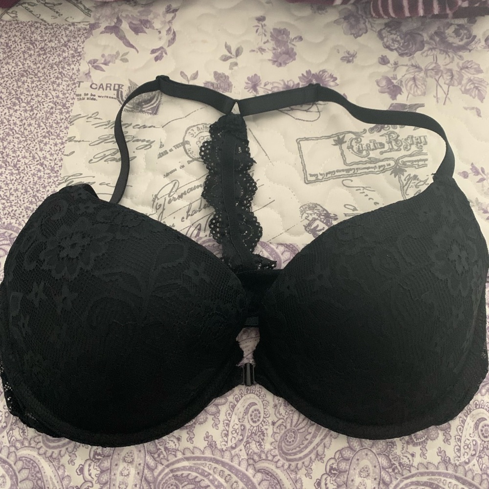 Black lace push up bra 36C